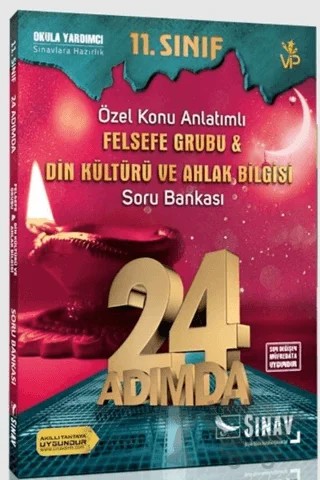 11. Sınıf Felsefe Grubu Din Kültürü ve Ahlak Bilgisi 24 Adımda Özel Konu Anlatımlı Soru Bankası – Kolektif – Sınav Yayınları kitap kapağı