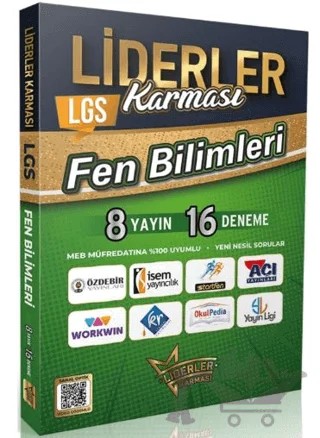 LGS Fen Bilimleri Denemeleri 8 Yayın 16 Deneme – Kolektif – Liderler Karması Yayınları kitap kapağı