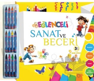 Eğlenceli Sanat ve Beceri Sarı Kitap (3 Yaş - Kalemli) – Kolektif – Parıltı Yayınları kitap kapağı