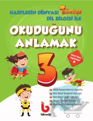 3. Sınıf Harflerin Dünyası Türkçe Dil Bilgisi ile Okuduğunu Anlamak – Kolektif – Bilimetik Yayınları kitap kapağı