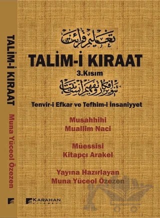 Talim-i Kıraat 3. Kısım – Muna Yüceol Özezen – Karahan Kitabevi kitap kapağı