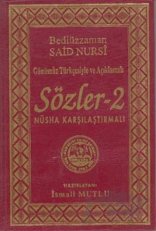 Sözler 2 – Bediüzzaman Said Nursi – Mutlu Yayınevi kitap kapağı