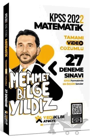 2022 KPSS Matematik Atölye 27 Deneme Çözümlü – Mehmet Bilge Yıldız – Yediiklim Yayınları kitap kapağı