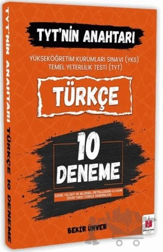 2026 TYT'nin Anahtarı Türkçe 10'lu Deneme – Bekir Ünver – Anahtar Kitap kitap kapağı