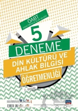 ÖABT Din Kültürü ve Ahlak Bilgisi Öğretmenliği Öğretmenlik Alan Bilgisi 5 Deneme – Kolektif – Nobel Sınav Yayınları kitap kapağı