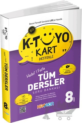 K-Tüyo Kart Destekli Hedef 1 Fazla Tüm Dersler Soru Bankası 8. Sınıf – Kolektif – Katyon Yayınları kitap kapağı