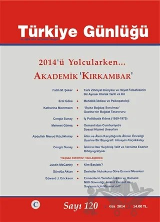 Türkiye Günlüğü Dergisi Sayı: 120 – Cedit Neşriyat kitap kapağı