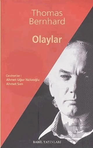 Olaylar – Thomas Bernhard – Babil Yayınları - Erzurum kitap kapağı