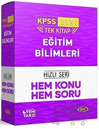 2021 KPSS Tek Kitap Eğitim Bilimleri Hem Konu Hem Soru Hızlı Seri Seti – Kolektif – Data Yayınları kitap kapağı