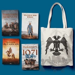 Selçuklular Seti 4 Kitap (Bez Çanta Hediyeli) – Cihan Piyadeoğlu, Erkan Göksü, Haşim Şahin, Mustafa Alican – Kronik Kitap kitap kapağı