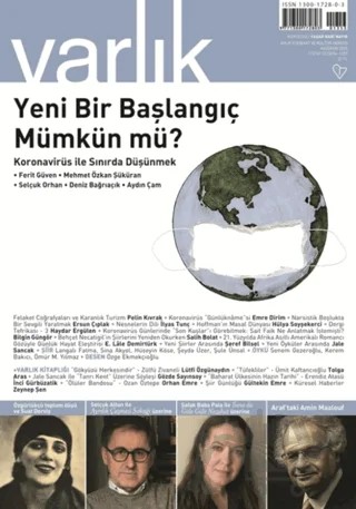 Varlık Edebiyat ve Kültür Dergisi Sayı: 1353 Haziran 2020 – Varlık Dergisi Yayınları kitap kapağı