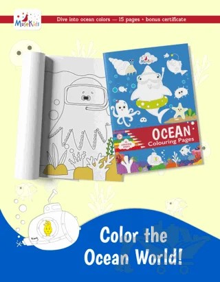 Ocean Colouring Book! – Kolektif – MuseKids kitap kapağı
