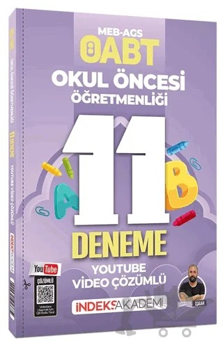 2026 ÖABT MEB-AGS Okul Öncesi Öğretmenliği 11 Deneme Youtube Video Çözümlü – İbrahim İşkar – İndeks Akademi Yayıncılık kitap kapağı