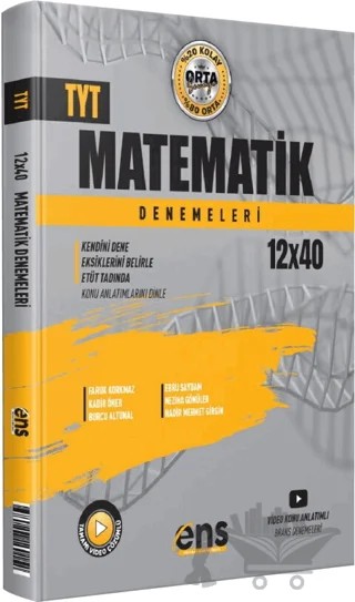 TYT Matematik 12 x 40 Denemeleri – Kolektif – ENS Yayınları kitap kapağı