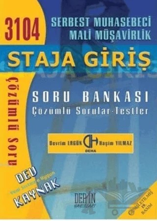 SMMM Staja Giriş Soru Bankası Çözümlü Sorular-Testler (3392 Çözümlü Soru) – Devrim Ergün, Haşim Yılmaz – Derin Yayınları kitap kapağı