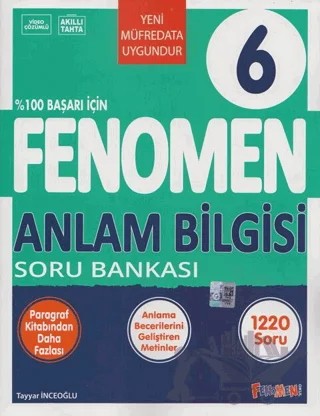 6. Sınıf Anlam Bilgisi Soru Bankası – Tayyar İnceoğlu – Fenomen Yayınları kitap kapağı