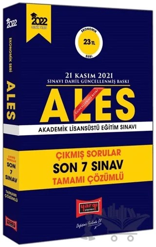 2022 ALES Ekonomik Seri Tamamı Çözümlü Son 7 Sınav Çıkmış Sorular – Kolektif – Yargı Yayınevi kitap kapağı