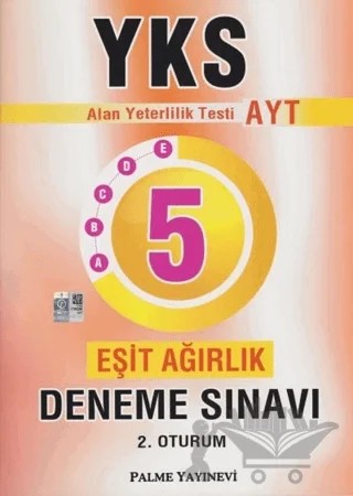 YKS AYT 2. Oturum Eşit Ağırlık 5 Deneme Sınavı – Kolektif – Palme Yayınları kitap kapağı