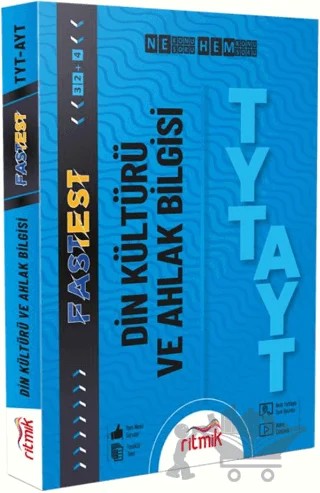 TYT AYT Din Kültürü ve Ahlak Bilgisi Fastest 32+4 – Kolektif – Ritmik Yayınları kitap kapağı