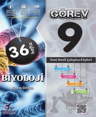 Armada 9. Sınıf Görev Biyoloji Yeni Nesil Çalışma Föyleri – Sinem Üstel – Armada Yayınları kitap kapağı