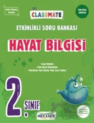 2. Sınıf Hayat Bilgisi Classmate Etkinlikli Soru Bankası – Serpil Ertuna – Okyanus Yayınları kitap kapağı
