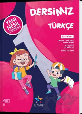 1. Sınıf Dersimiz Türkçe Soru Bankası – Kolektif – 5 Yıldız Yayınları kitap kapağı
