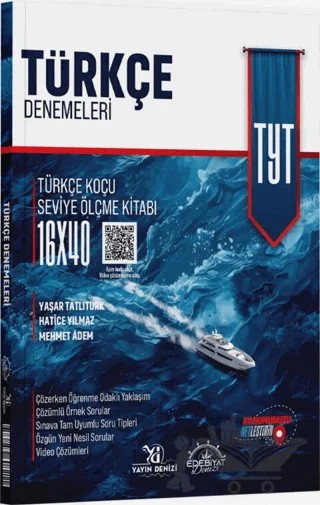 TYT Türkçe 16 x 40 Branş Denemeleri – Yaşar Tatlıtürk, Hatice Yılmaz, Mehmet Adem – Edebiyat Denizi kitap kapağı
