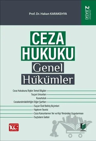 Ceza Hukuku Genel Hükümler – Hakan Karakehya – Adalet Yayınevi kitap kapağı