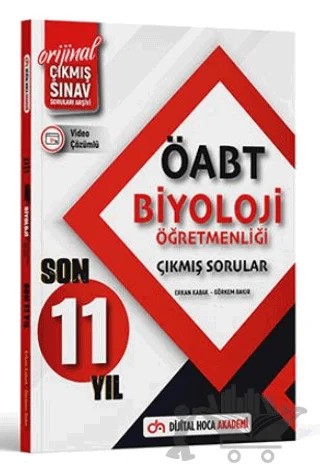 ÖABT Biyoloji Son 11 Yıl Orijinal Çıkmış Sınav Soruları Video Çözümlü – Kolektif – Dijital Hoca kitap kapağı