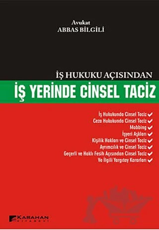 İş Hukuku Açısından İş Yerinde Cinsel Taciz – Abbas Bilgili – Karahan Kitabevi kitap kapağı