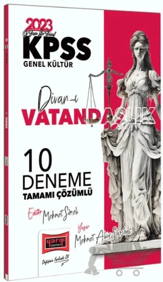 Yargı Yayınları 2023 KPSS Divan-ı Vatandaşlık Tamamı Çözümlü 10 Deneme – Mehmet Akif Sarıbaş – Yargı Yayınevi kitap kapağı