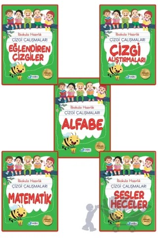 5-6 Yaş Çizgi Çalışmaları Seti - 5 Kitap – Safiye Seval Savaş – Harika Çocuk Yayınları kitap kapağı