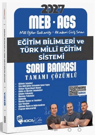 2027 MEB-AGS Eğitim Bilimleri ve Türk Millî Eğitim Sistemi Soru Bankası Çözümlü – Ömer Ekici, Selim Sırrı Atay, Halil Şimşek – Hoca Kafası Yayınları kitap kapağı