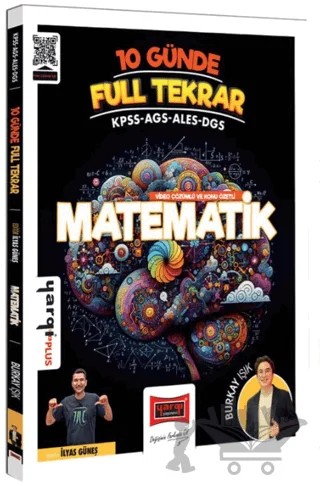 KPSS ALES DGS AGS 10 Günde Full Tekrar Matematik Video Çözümlü ve Konu Özetli – Burkay Işık – Yargı Yayınevi kitap kapağı