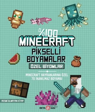 Minecraft Pikselli Boyama - Özel Biyomlar – Kolektif – Beta Kids kitap kapağı