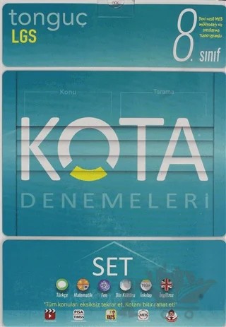 8. Sınıf Kota Konu Tarama Denemeleri Tüm Dersler Seti – Kolektif – Tonguç Akademi kitap kapağı