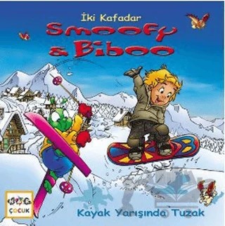 İki Kafadar Smoofy ve Biboo: Kayak Yarışında Tuzak – Christian Carlin – Nar Çocuk kitap kapağı