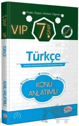 7. Sınıf VIP Türkçe Hızlı Konu Anlatımlı – Kolektif – Editör Yayınevi kitap kapağı