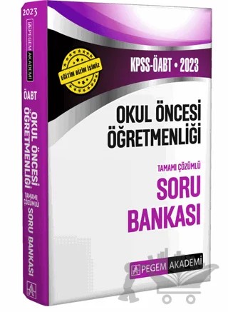2023 KPSS ÖABT Okul Öncesi Öğretmenliği Soru Bankası – Kolektif – Pegem Akademi Yayıncılık kitap kapağı