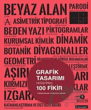 Grafik Tasarımı Değiştiren 100 Fikir – Steven Heller, Veronique Vienne – Literatür Yayıncılık kitap kapağı