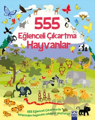 555 Eğlenceli Çıkartma - Hayvanlar – Susan Mayes – Altın Kitaplar kitap kapağı