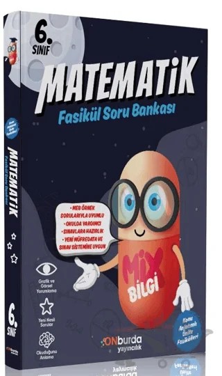 6. Sınıf Mix Bilgi Matematik KÖ Fasikül Soru Bankası – Kolektif – ONburda Yayınları kitap kapağı