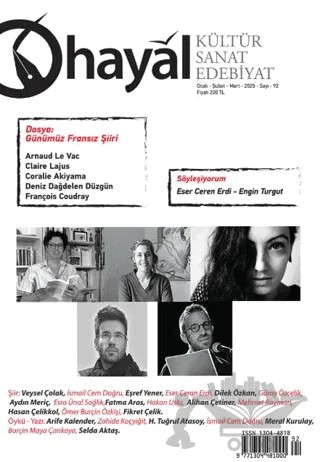 Hayal Kültür Sanat Edebiyat Dergisi Sayı 92 – Kolektif – Hayal Yayınları kitap kapağı