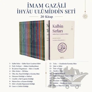 Nefis ve Kalp Terbiyesi Külliyatı (20 Kitap) – İmam Gazali – Miras Yayınları kitap kapağı