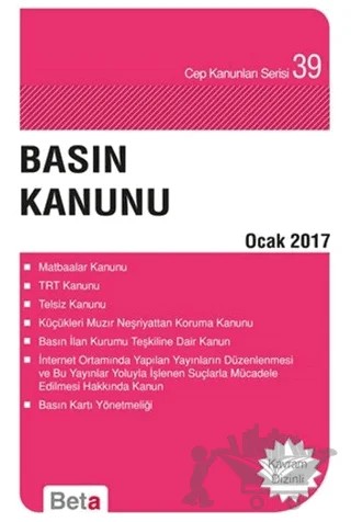 Basın Kanunu – Kolektif – Beta Yayınevi kitap kapağı