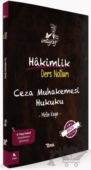 İmtiyaz Ceza Muhakemesi Hukuku Hakimlik Ders Notları – Metin Kaya – Temsil Kitap kitap kapağı