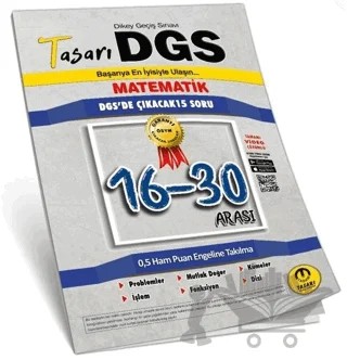 DGS Matematik 16-30 Garanti Soru Kitapçığı – Kolektif – Tasarı Eğitim Yayınları kitap kapağı