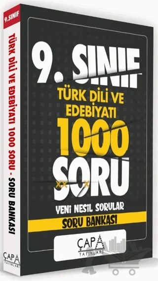 9. Sınıf Türk Dili ve Edebiyatı 1000 Soru Yeni Nesil Sorular - Soru Bankası – Kolektif – Çapa Yayınları kitap kapağı