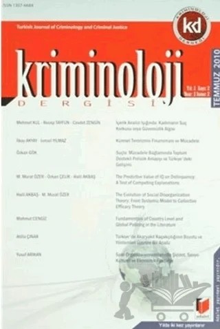 Kriminoloji Dergisi - Temmuz 2010 Yıl: 2 Sayı: 2 – Kolektif – Adalet Yayınevi kitap kapağı