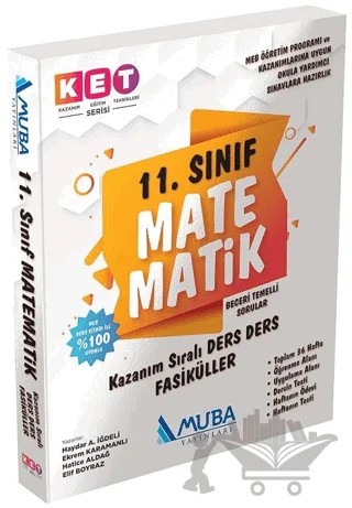 11. Sınıf KET Serisi Matematik Defter ve Kitap - 1409 – Haydar A. İğdeli, Ekrem Karamanlı, Hatice Aldağ, Elif Boyraz – Muba Yayınları kitap kapağı